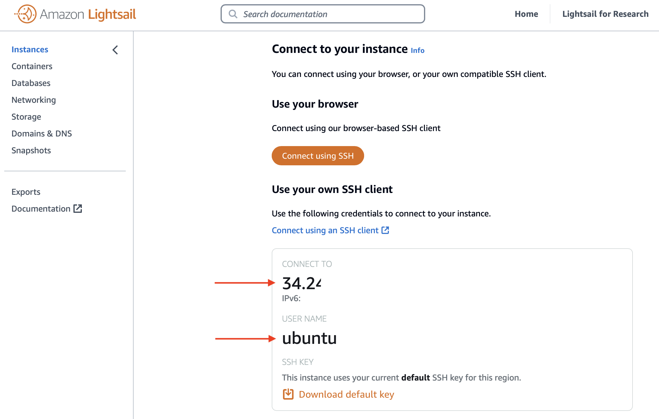 AWSLightsail SSH client